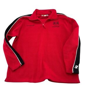 Winners Circle Pullover Mens Large Red Dodge Motor Fleece KASEY KAHNE Stitched